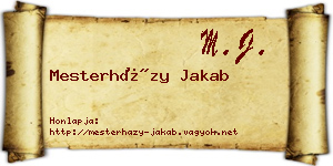 Mesterházy Jakab névjegykártya