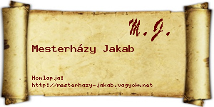 Mesterházy Jakab névjegykártya